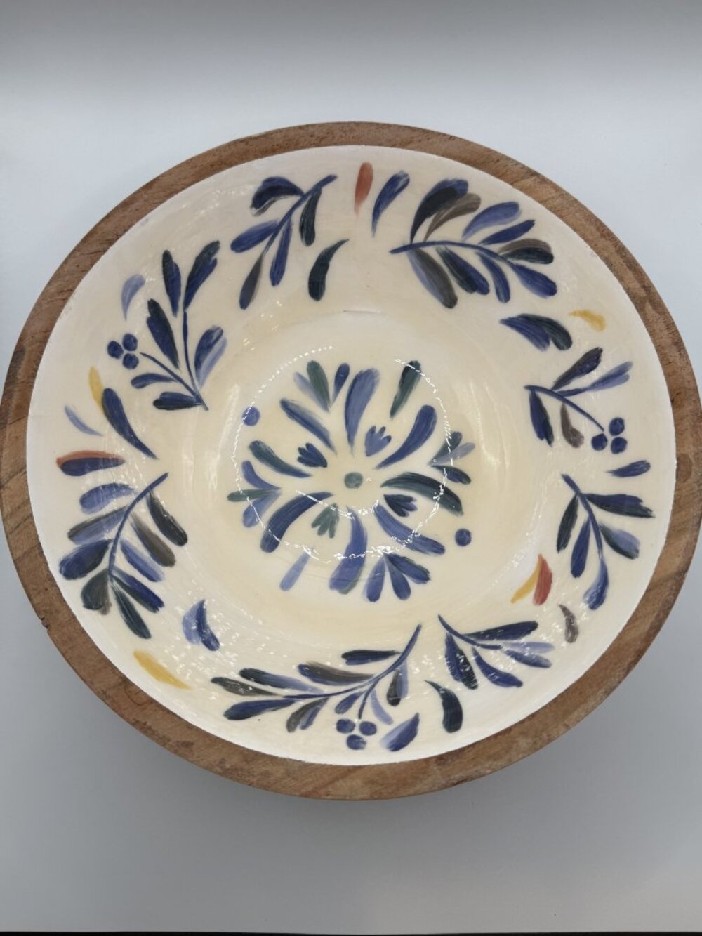 Mango Enamel Botanical Salad Bowl